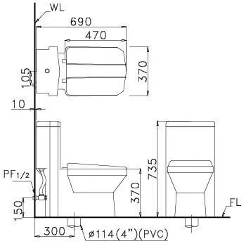 ban-ve-ban-cau-caesar-cd1347-1-khoi Bản vẽ bồn cầu Caesar CD1347 - Xí bệt bàn cầu vệ sinh 1 khối