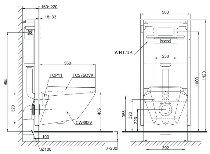 ban-ve-ban-cau-toto-cw682-wh172a Bản vẽ kỹ thuật xí bệt CW682 WH172A MB175M