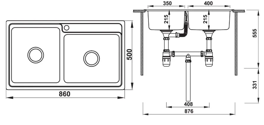 ban-ve-chau-bep-hafele-567 Bản vẽ chậu đá 567.20.546 Hafele 2 hộc