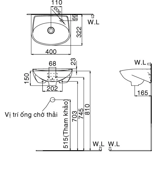 ban-ve-chau-rua-lavabo-inax-l-280v Bản vẽ bồn rửa mặt lavabo INAX L280V