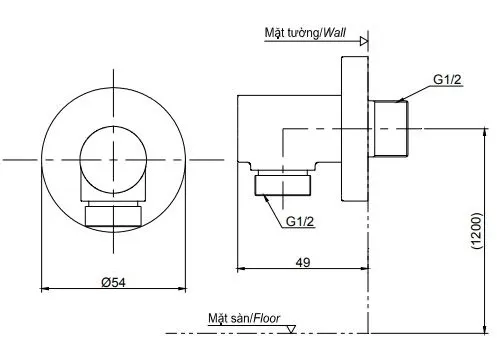 ban-ve-cut-noi-tuong-toto-tbw01014b Bản vẽ kỹ thuật cút nối tường TBW01014 TOTO