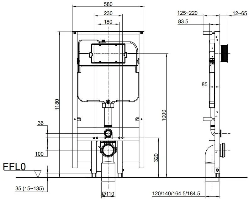 ban-ve-ket-nuoc-va-khung-am-tuong-toto-wh171a Bản vẽ kỹ thuật WH171A