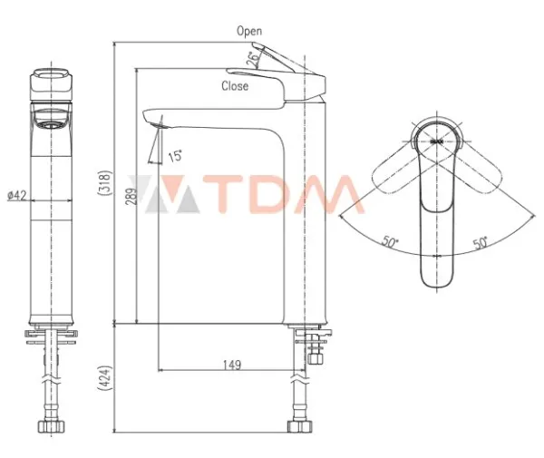 ban-ve-kich-thuoc-inax-lfv-22sh Bản vẽ kích thước vòi đặt bàn lạnh Inax LFV-22SH