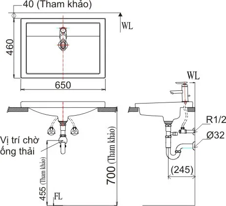 ban-ve-lavabo-inax-al-2397v Bản vẽ bồn rửa mặt lavabo INAX AL2397V