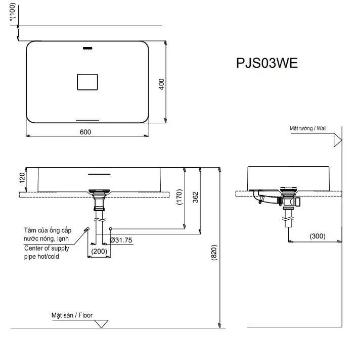 ban-ve-lavabo-toto-pjs03we Bản vẽ kỹ thuật lavabo TOTO PJS03WE