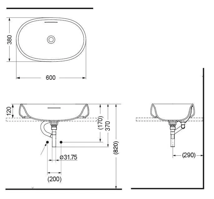 Bản vẽ bồn rửa mặt TOTO PJS05WE