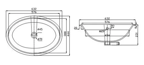 ban-ve-lavabo-viglacera-cd21 Bản vẽ kỹ thuật chậu rửa mặt CD21