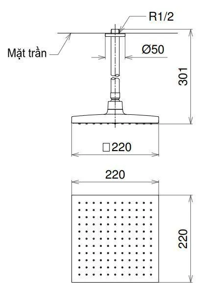ban-ve-toto-db144-1cr Bản vẽ bát sen Toto DB1441CR