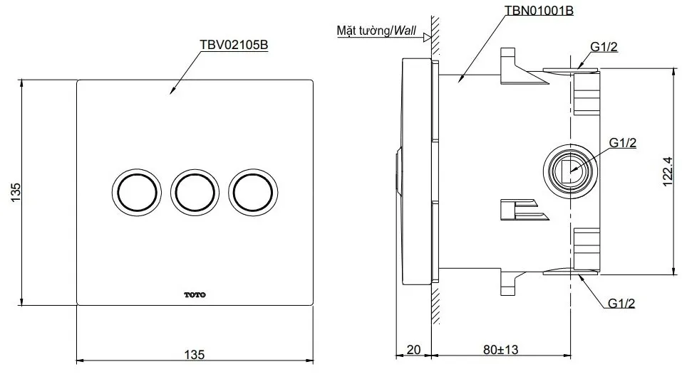 ban-ve-van-chuyen-huong-toto-tbv02105b-tbn01001b Bản vẽ van 3 đường nước Toto TBV02105B-TBN01001B