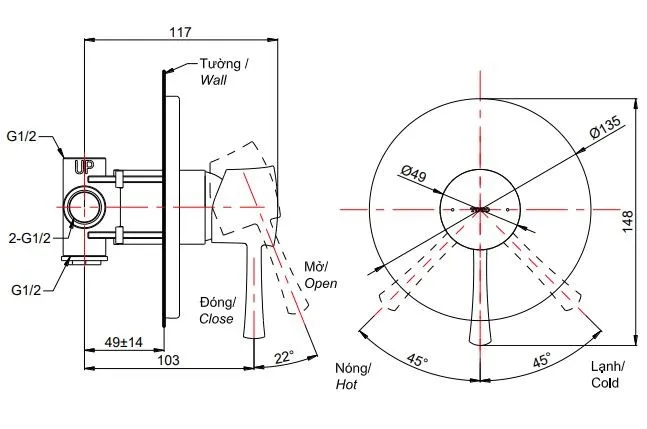 ban-ve-van-dieu-chinh-nong-lanh-toto-tbs02303b Bản vẽ chi tiết van điều chỉnh TOTO TBS01303B gần gù