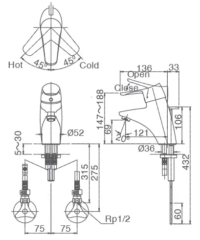 ban-ve-voi-lavabo-inax-lfv-5102s Bản vẽ kỹ thuật vòi lavabo INAX LFV-5102S