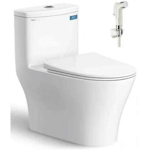 Bồn Cầu Viglacera V36 Nắp Êm + Vòi Xịt VG826 Bồn Cầu Vệ Sinh