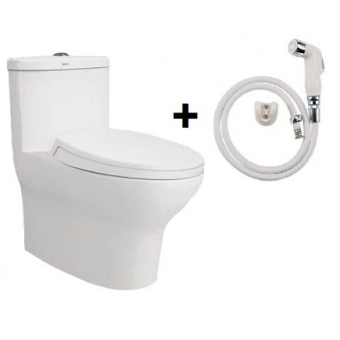 Bồn Cầu Viglacera V37S Nắp V68 + Vòi Xịt VG826 Bồn Cầu Vệ Sinh