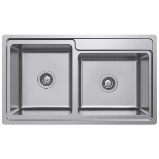 Chậu Bếp Hafele HS20-SSN2S90L 567.20.546 Hai Hộc Inox 304 Chậu Rửa Chén