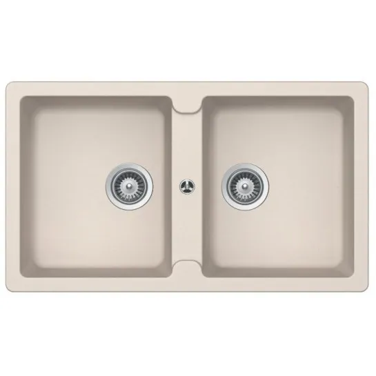 Chậu Bếp Đá Hafele HS19-GEN2S90 570.36.400 Hai Hộc Màu Kem Chậu Rửa Chén