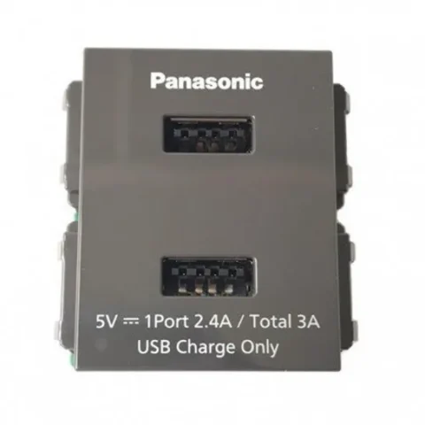 Ổ Cắm USB 3A Panasonic WEF11821H Dòng Wide  Công Tắc - Ổ Cắm