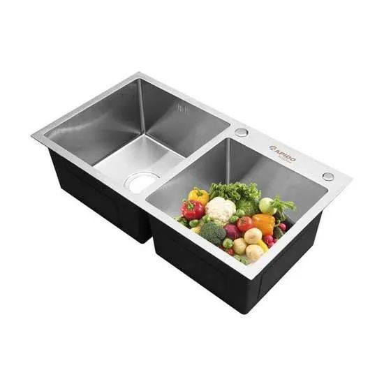 Chậu rửa bát 2 hố lệch Rapido RS-8245-2UW