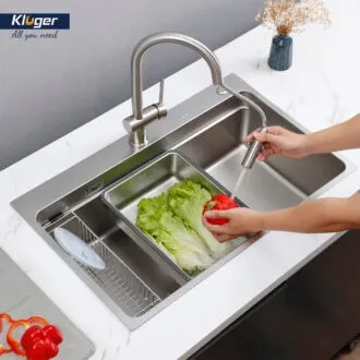 Chậu rửa bát Kluger KF7850FS thế hệ mới, bề mặt chống xước Chậu rửa bát Kluger KF7850FS thế hệ mới, bề mặt chống xước