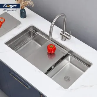Chậu rửa bát Kluger KU8844FS lắp âm bàn bếp, thiết kế phong cách Châu Âu hiện đại
