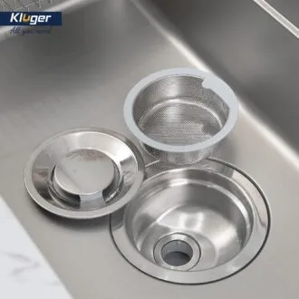 Chậu rửa bát Kluger KU8844FS lắp âm bàn bếp, thiết kế phong cách Châu Âu hiện đại - Bát rác