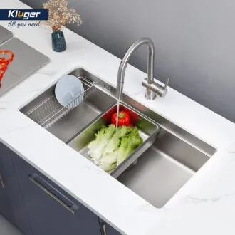 Chậu rửa bát Kluger KU8844FS lắp âm bàn bếp, thiết kế phong cách Châu Âu hiện đại