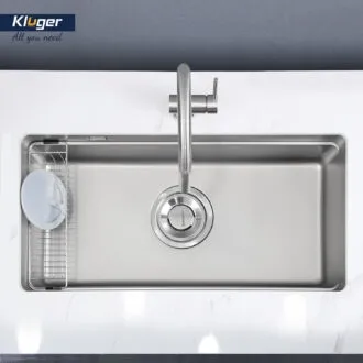 Chậu rửa bát Kluger KU8844FS lắp âm bàn bếp, thiết kế phong cách Châu Âu hiện đại