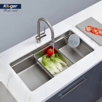 Chậu rửa bát Kluger KU8844FS lắp âm bàn bếp, thiết kế phong cách Châu Âu hiện đại