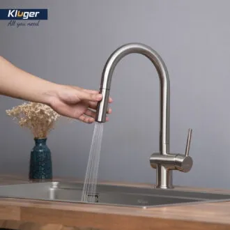 Vòi rửa bát Kluger KLF0008SS dây rút nước nóng lạnh thế hệ mới cho chậu bếp Vòi rửa bát Kluger KLF0008SS dây rút nước nóng lạnh thế hệ mới cho chậu bếp