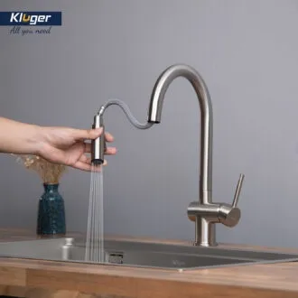Vòi rửa bát Kluger KLF0008SS dây rút nước nóng lạnh thế hệ mới cho chậu bếp Vòi rửa bát Kluger KLF0008SS dây rút nước nóng lạnh thế hệ mới cho chậu bếp