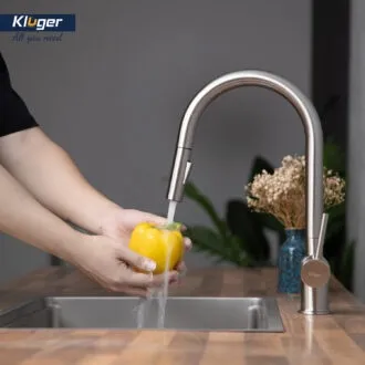 Vòi rửa bát Kluger KLF0008SS dây rút nước nóng lạnh thế hệ mới cho chậu bếp Vòi rửa bát Kluger KLF0008SS dây rút nước nóng lạnh thế hệ mới cho chậu bếp