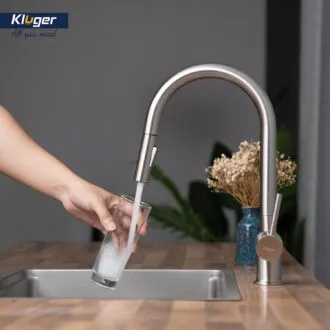 Vòi rửa bát Kluger KLF0008SS dây rút nước nóng lạnh thế hệ mới cho chậu bếp Vòi rửa bát Kluger KLF0008SS dây rút nước nóng lạnh thế hệ mới cho chậu bếp