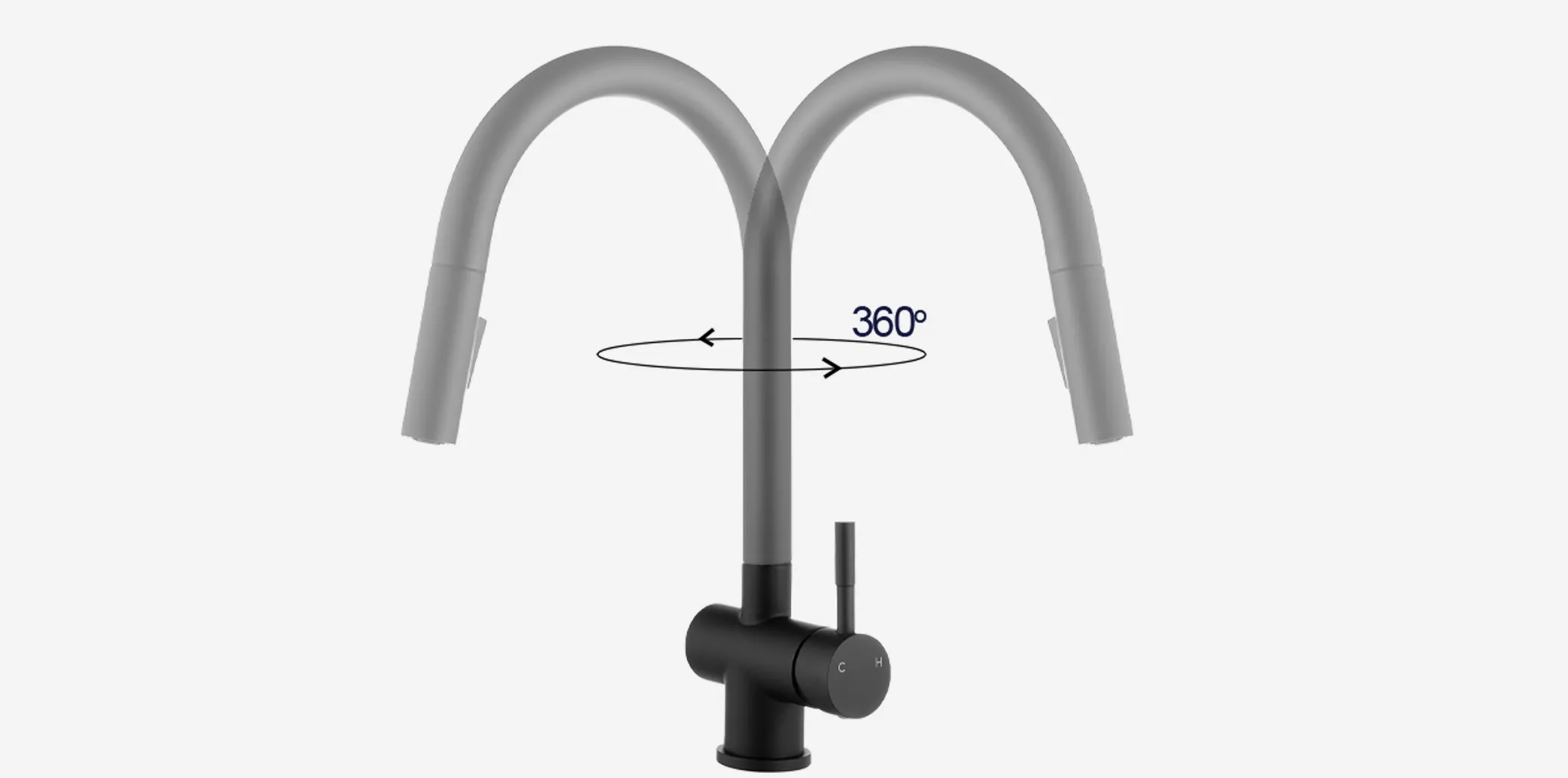 Vòi rửa bát Kluger KLF0008B xoay 360 độ Vòi rửa bát Kluger KLF0008B xoay 360 độ