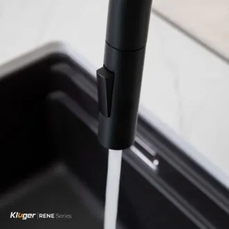 Vòi rửa bát Kluger KLF0008SB màu đen dây rút nóng lạnh thế hệ mới Vòi rửa bát Kluger KLF0008SB màu đen dây rút nóng lạnh thế hệ mới