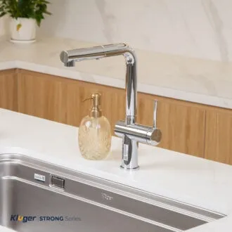 Vòi rửa bát Kluger KLF0034C dây rút nóng lạnh, sử dụng tiện nghi