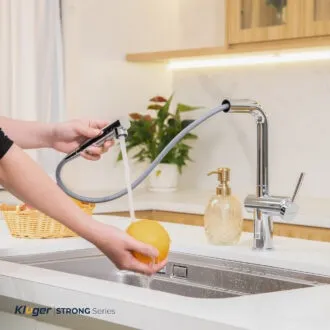 Vòi rửa bát Kluger KLF0034C dây rút nóng lạnh, sử dụng tiện nghi