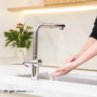 Vòi rửa bát Kluger KLF0034C dây rút nóng lạnh, sử dụng tiện nghi