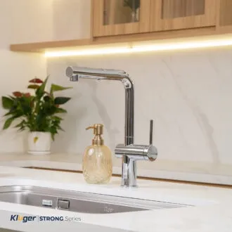 Vòi rửa bát Kluger KLF0034C dây rút nóng lạnh, sử dụng tiện nghi