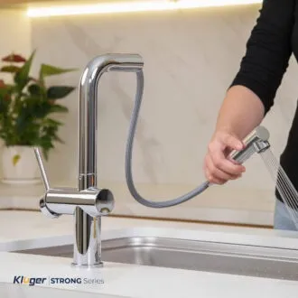 Vòi rửa bát Kluger KLF0034C dây rút tiện nghi, chuyển đổi chế độ xả nước