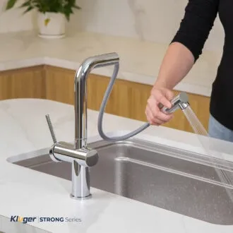 Vòi rửa bát Kluger KLF0034C dây rút tiện nghi, chuyển đổi chế độ xả nước