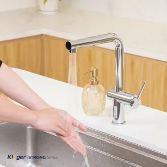 Vòi rửa bát Kluger KLF0034C dây rút nóng lạnh, sử dụng tiện nghi