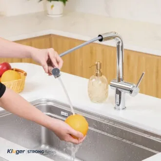 Vòi rửa bát Kluger KLF0034C dây rút nóng lạnh, sử dụng tiện nghi
