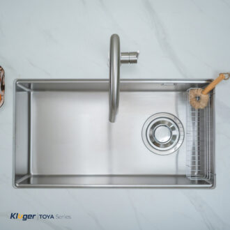 Chậu rửa bát Kluger KY8045ST Plus thiết kế phong cách Nhật, bát rác lệch Chậu rửa bát Kluger KY8045ST Plus thiết kế phong cách Nhật, bát rác lệch