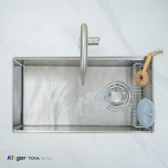 Chậu rửa bát Kluger KY8045ST Plus thiết kế phong cách Nhật, bát rác lệch Chậu rửa bát Kluger KY8045ST Plus thiết kế phong cách Nhật, bát rác lệch