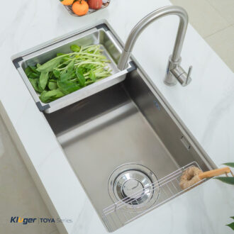 Chậu rửa bát Kluger KY8045ST Plus thiết kế phong cách Nhật, bát rác lệch Chậu rửa bát Kluger KY8045ST Plus thiết kế phong cách Nhật, bát rác lệch