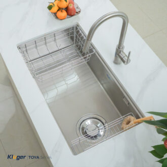 Chậu rửa bát Kluger KY8045ST Plus thiết kế phong cách Nhật, bát rác lệch Chậu rửa bát Kluger KY8045ST Plus thiết kế phong cách Nhật, bát rác lệch