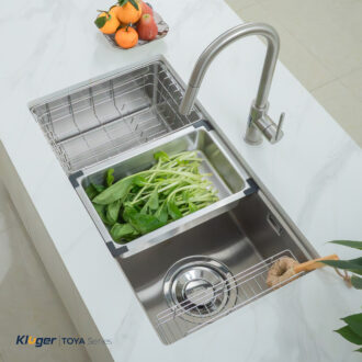 Chậu rửa bát Kluger KY8045ST Plus thiết kế phong cách Nhật, bát rác lệch Chậu rửa bát Kluger KY8045ST Plus thiết kế phong cách Nhật, bát rác lệch