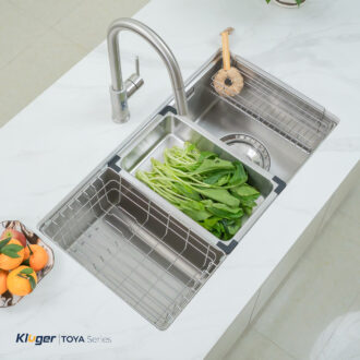 Chậu rửa bát Kluger KY8045ST Plus thiết kế phong cách Nhật, bát rác lệch Chậu rửa bát Kluger KY8045ST Plus thiết kế phong cách Nhật, bát rác lệch