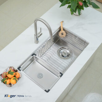 Chậu rửa bát Kluger KY8045ST Plus thiết kế phong cách Nhật, bát rác lệch Chậu rửa bát Kluger KY8045ST Plus thiết kế phong cách Nhật, bát rác lệch