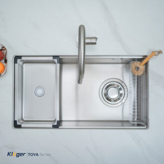 Chậu rửa bát Kluger KY8045ST Plus thiết kế phong cách Nhật, bát rác lệch Chậu rửa bát Kluger KY8045ST Plus thiết kế phong cách Nhật, bát rác lệch