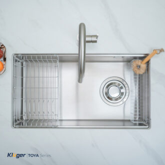 Chậu rửa bát Kluger KY8045ST Plus thiết kế phong cách Nhật, bát rác lệch Chậu rửa bát Kluger KY8045ST Plus thiết kế phong cách Nhật, bát rác lệch